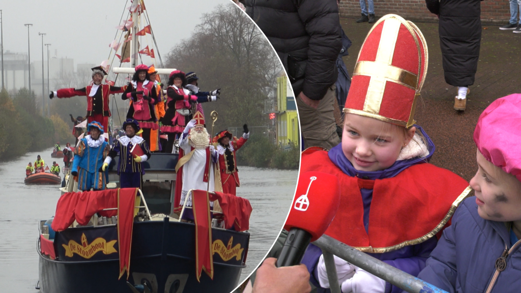 Stralende gezichten bij de Sinterklaasintocht in Almelo