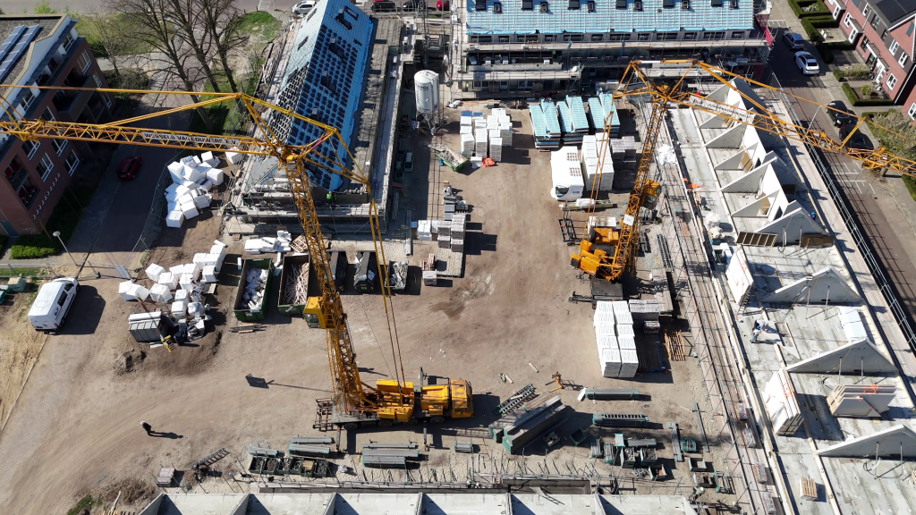 Dronebeelden laten voortgang nieuwbouw Rumerslanden zien