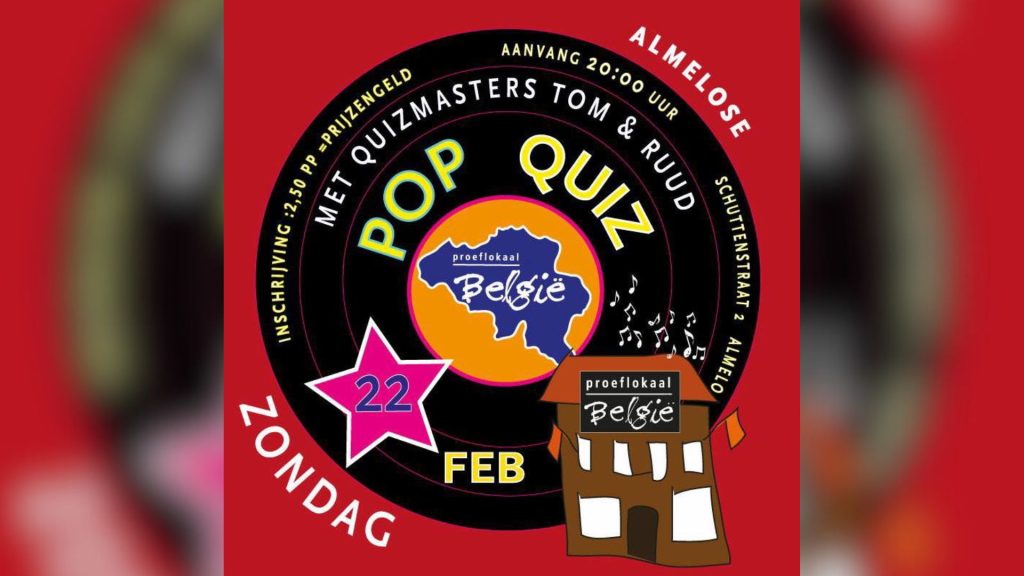 Almelo maakt zich op voor muzikale strijd tijdens Popquiz in Proeflokaal België