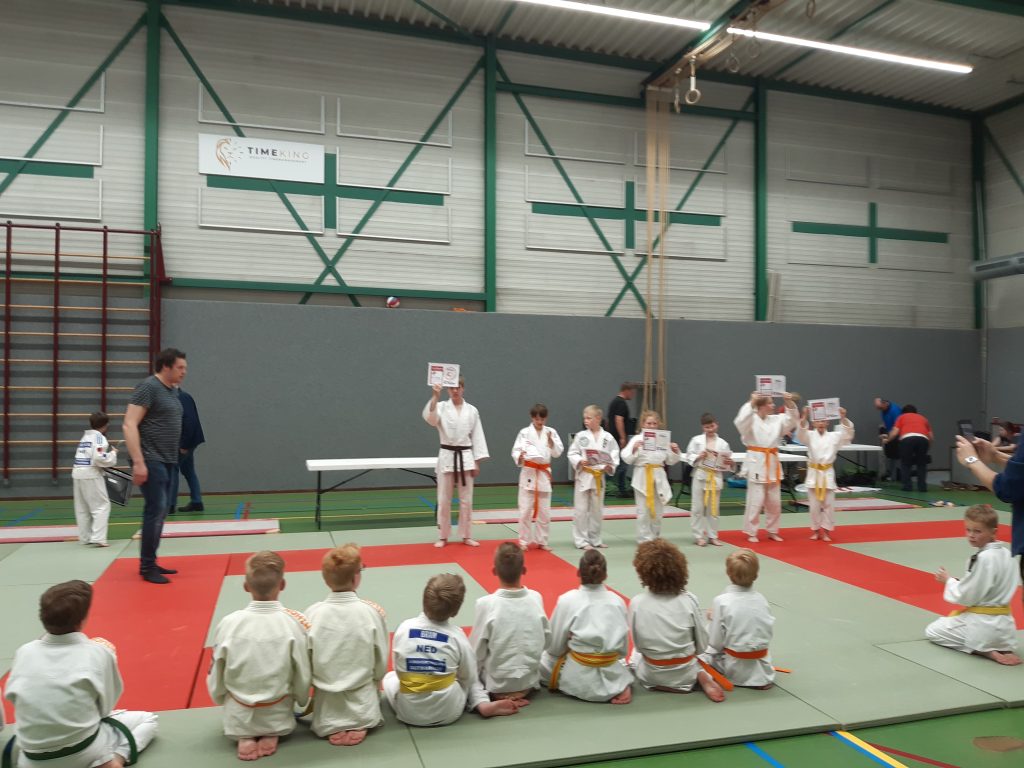 Negen Almelose judoka’s krijgen diploma na sportieve wedstrijddag